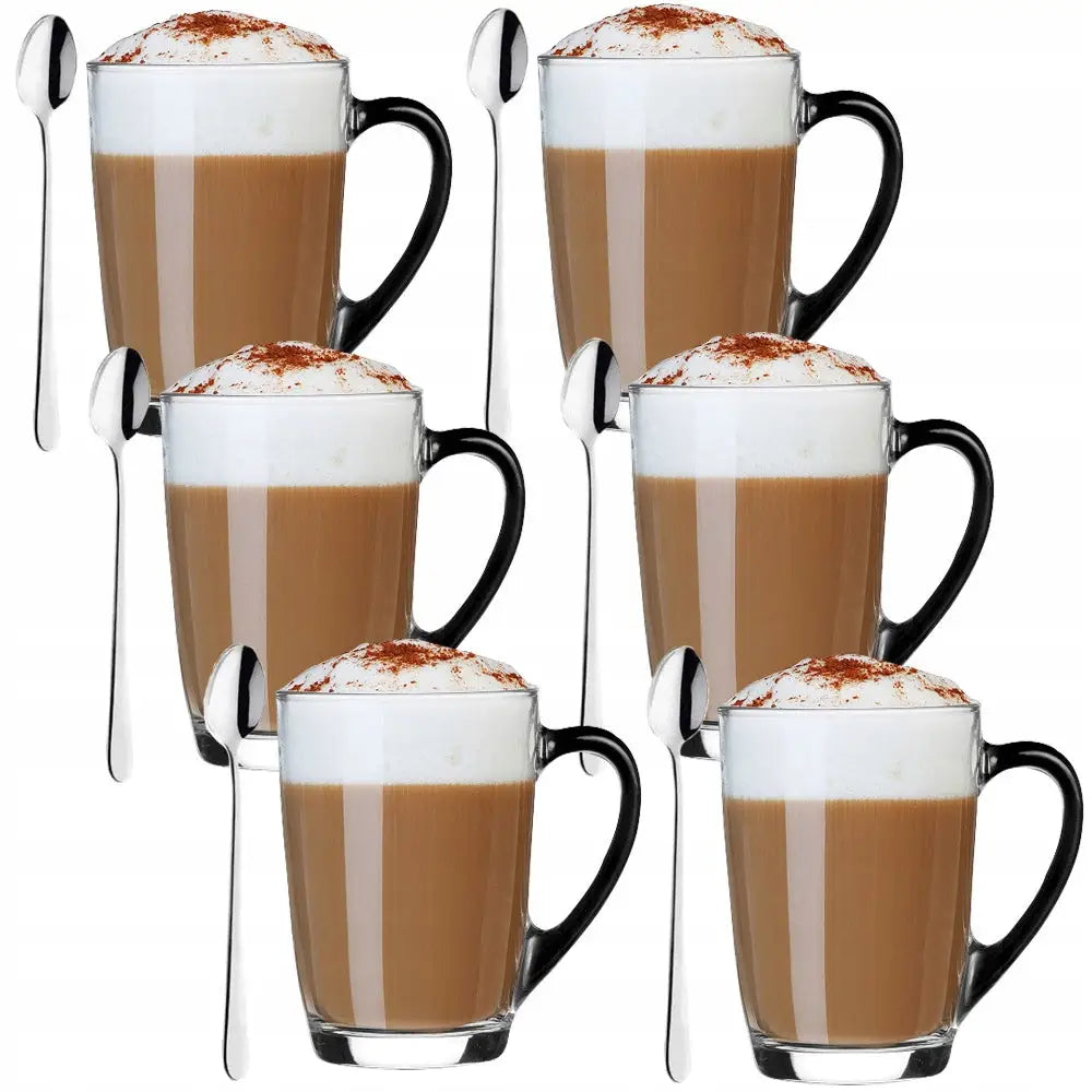 Glass til Kaffe og Te Høyglans Glass 300 Ml 6 Stk