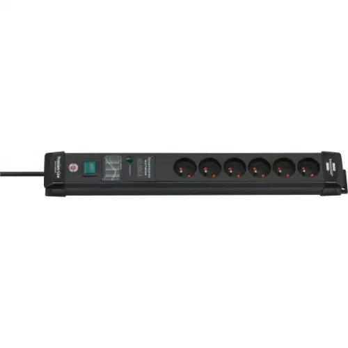Grenuttak med Overspenningsvern Premium-line 60000a 6-veis 3m