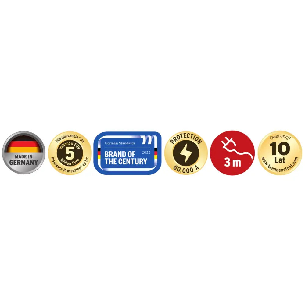 Grenuttak med Overspenningsvern Premium-protect-line 60000a 4-veis 3m
