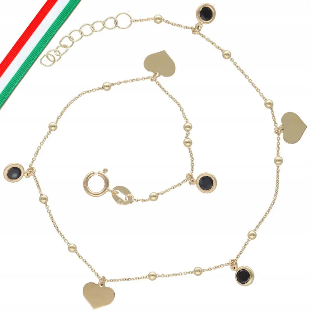 Armbånd Dame med Charms i 585 Gull - 26 Cm 2,22 g