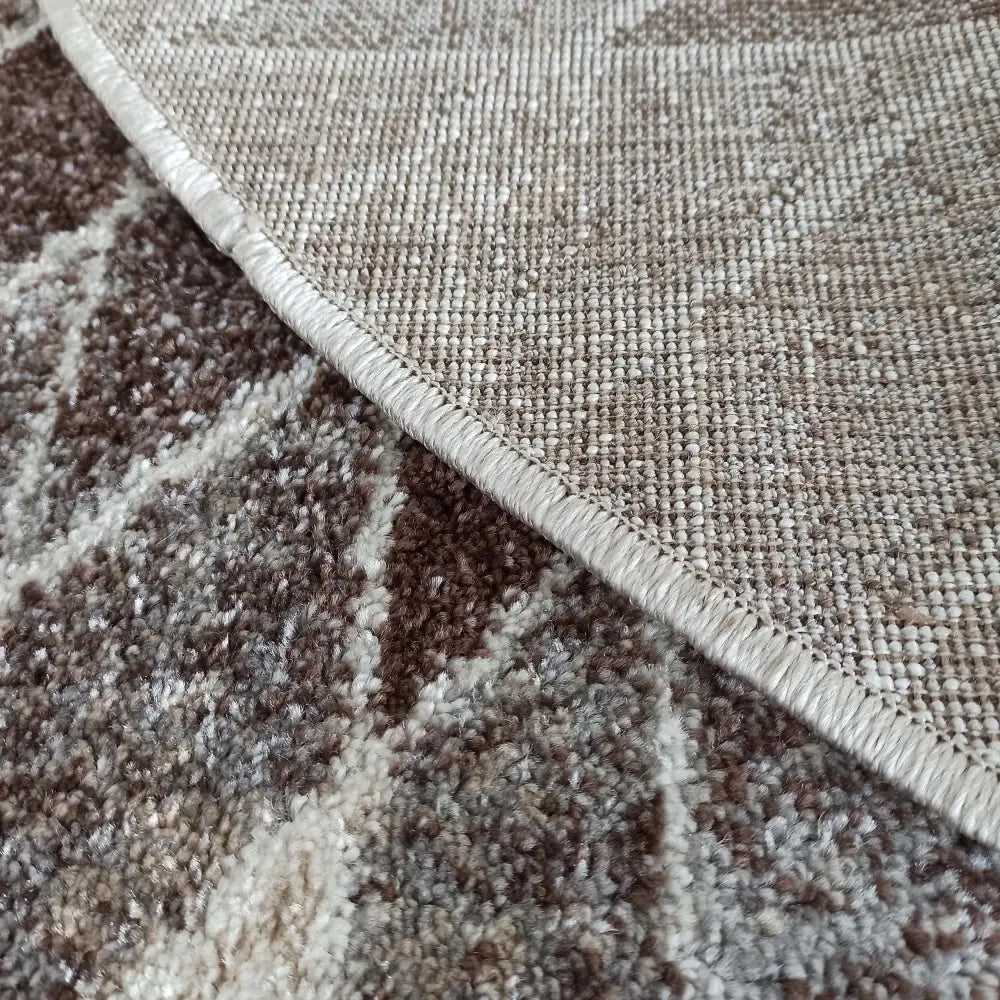 Gulvtepe Panamero 10 Beige - Rundt Beiges 120 Cm
