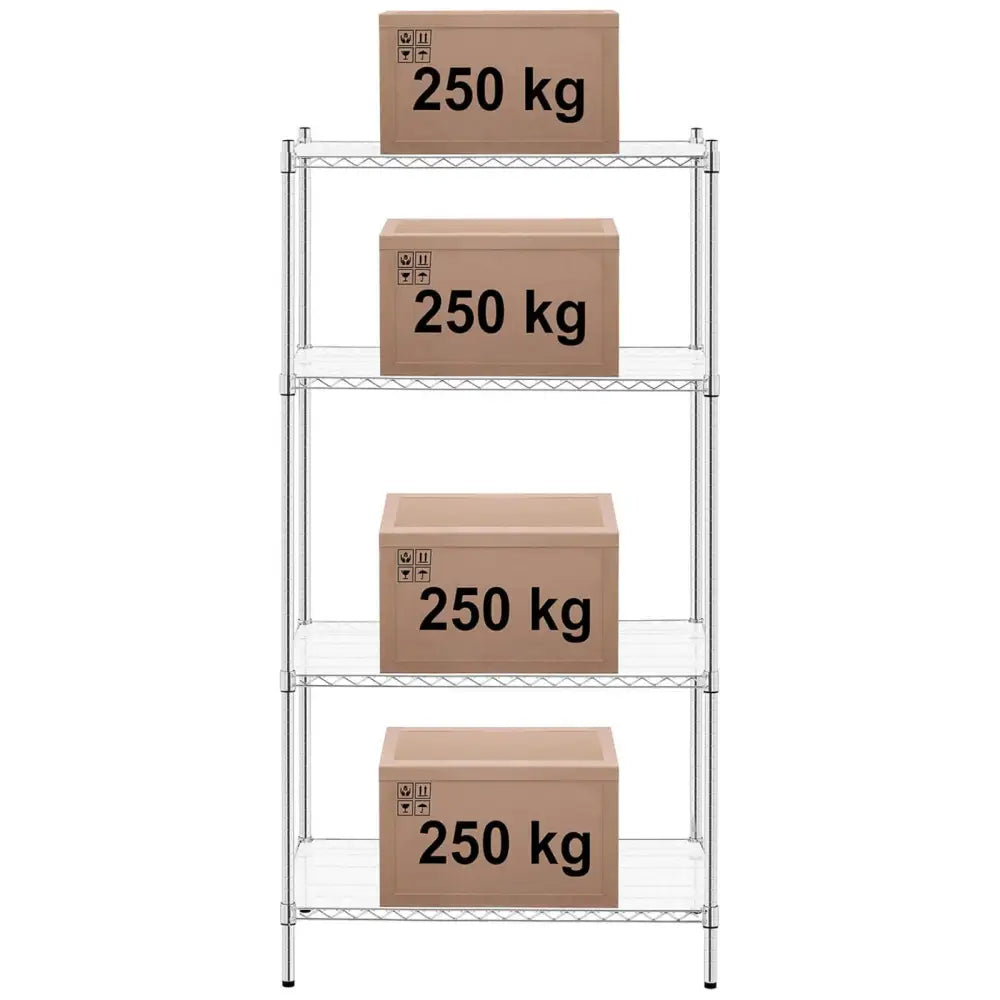 Håndverketrapp med 4 Hyller og 4 Matter til 1 t 1000 Kg 90x60x180 Cm