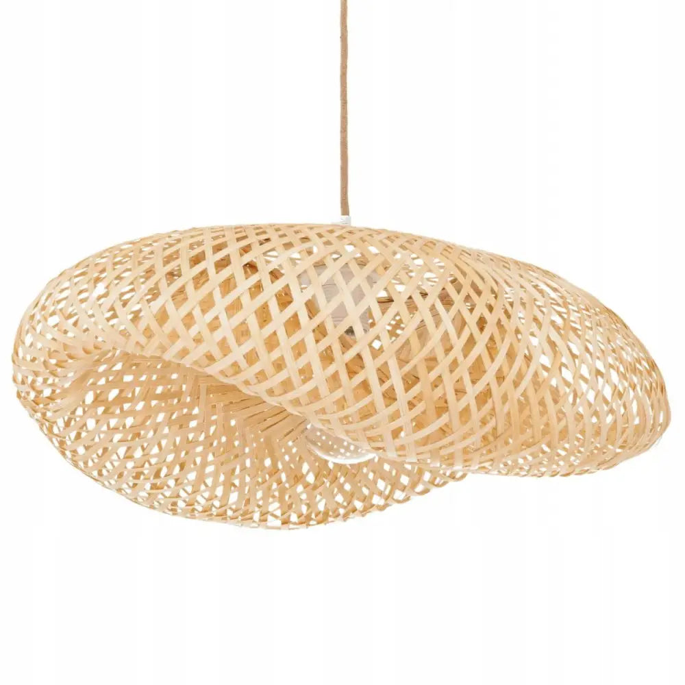Hengelampe Boho Bambus Nusa 60cm Jute (lw Th12 60cm + Wsp006 Hvit + hamp)