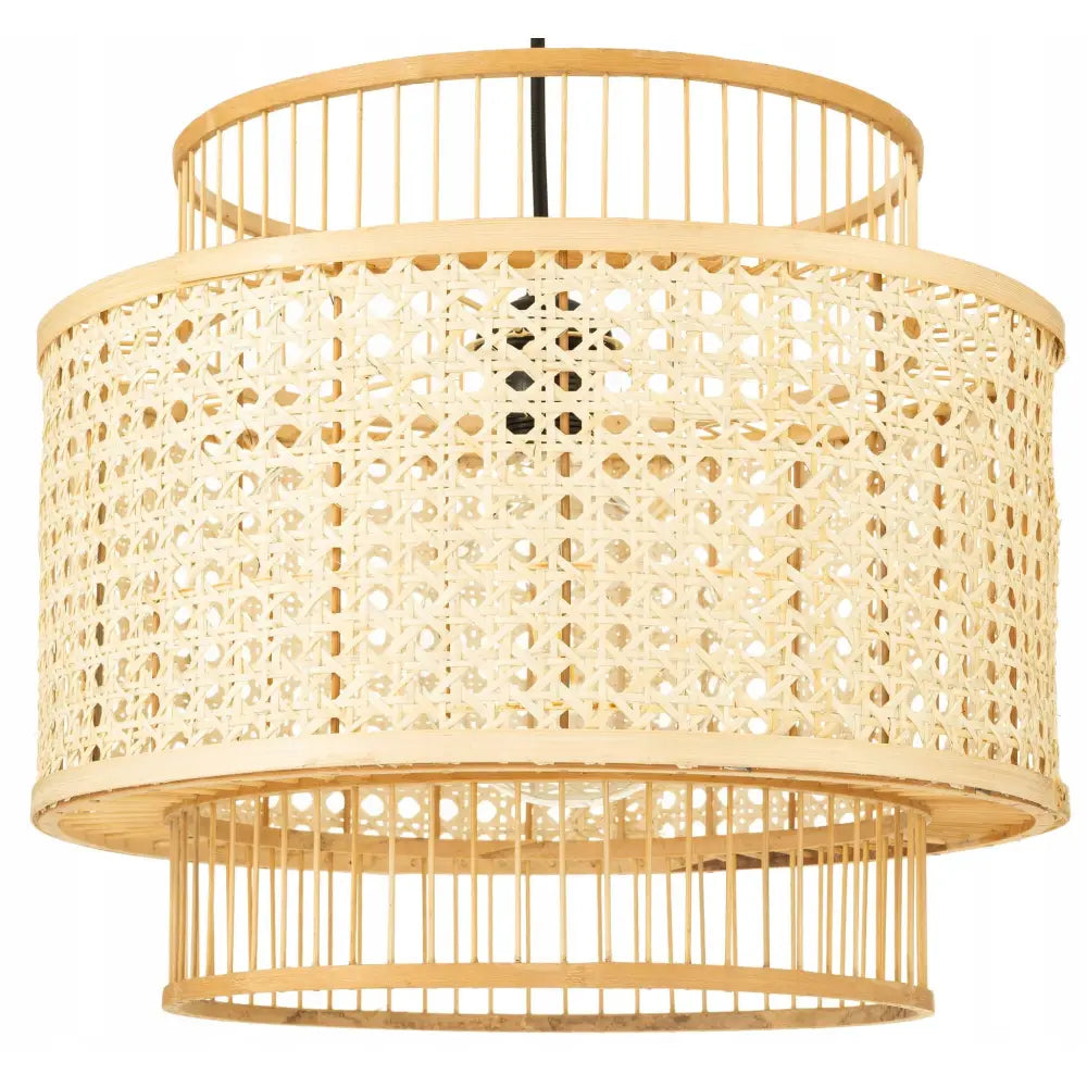 Hengelampe Boho Svart Rattan Fletting 40cm (lw Svart Bmb07)