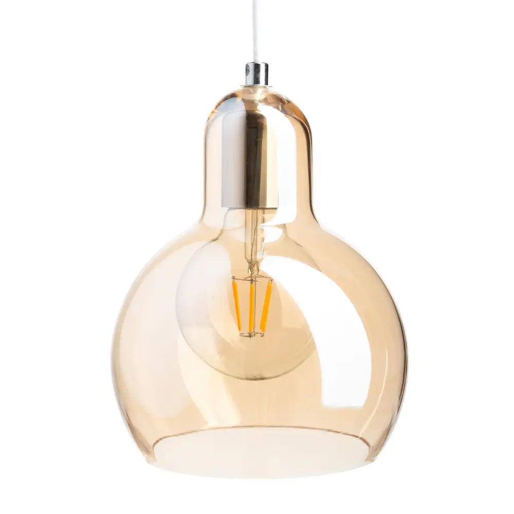 Hengelampe i Glass - Ravfarget Amber Pera (wsw008 Amber)