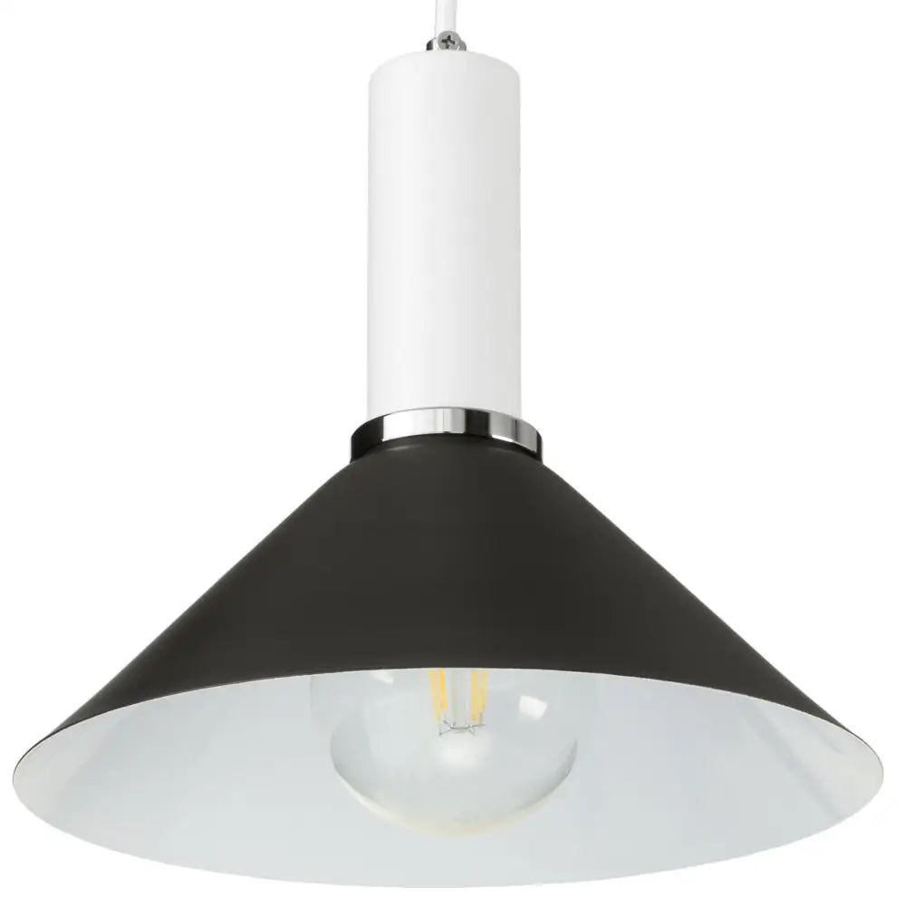 Hengelampe Loft Metall Kobe Svart - Hvit (ms2004 Bl + Wh)
