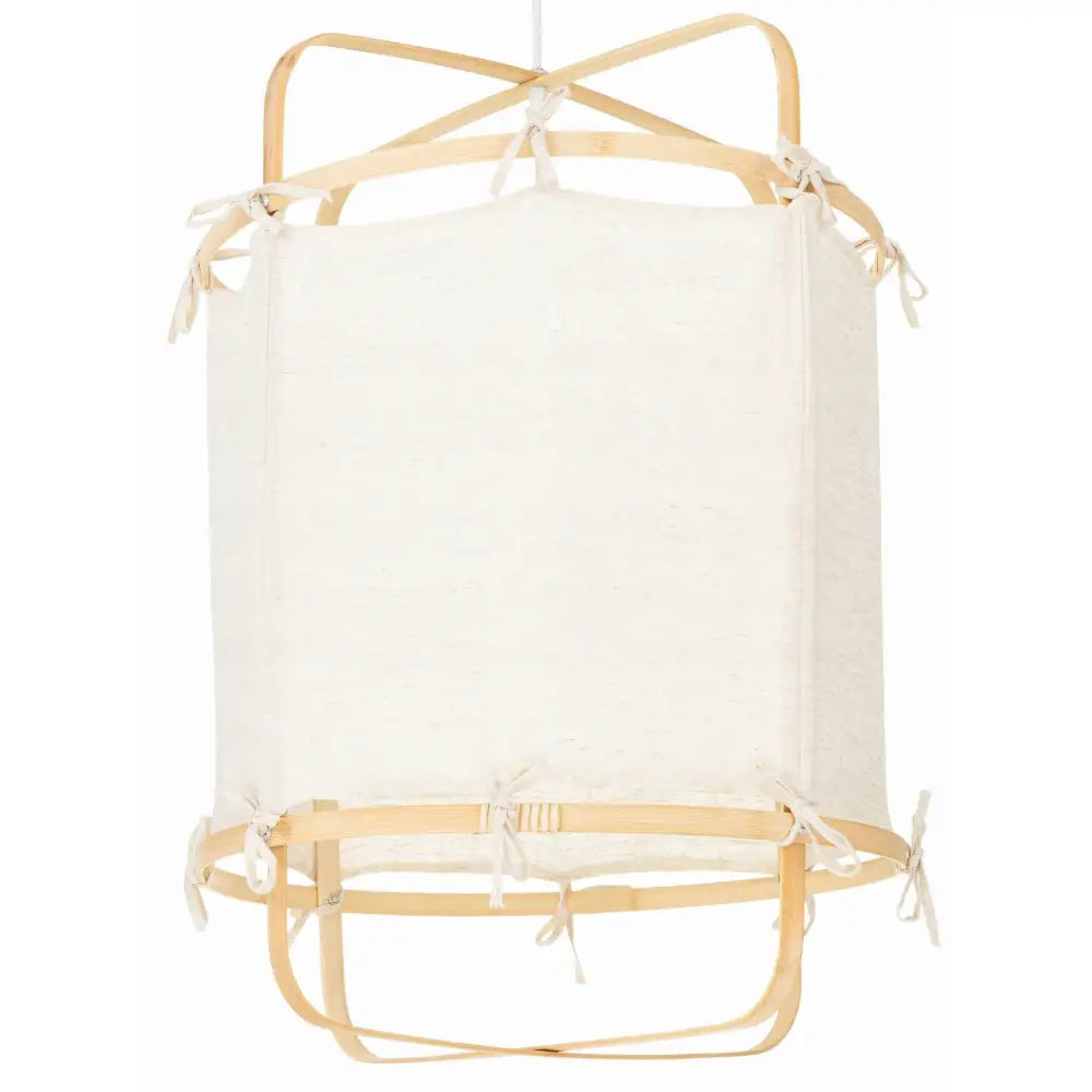 Hengende Boho-lampe i Lin Linen Th01 45 Cm (lw Hvit Th01)
