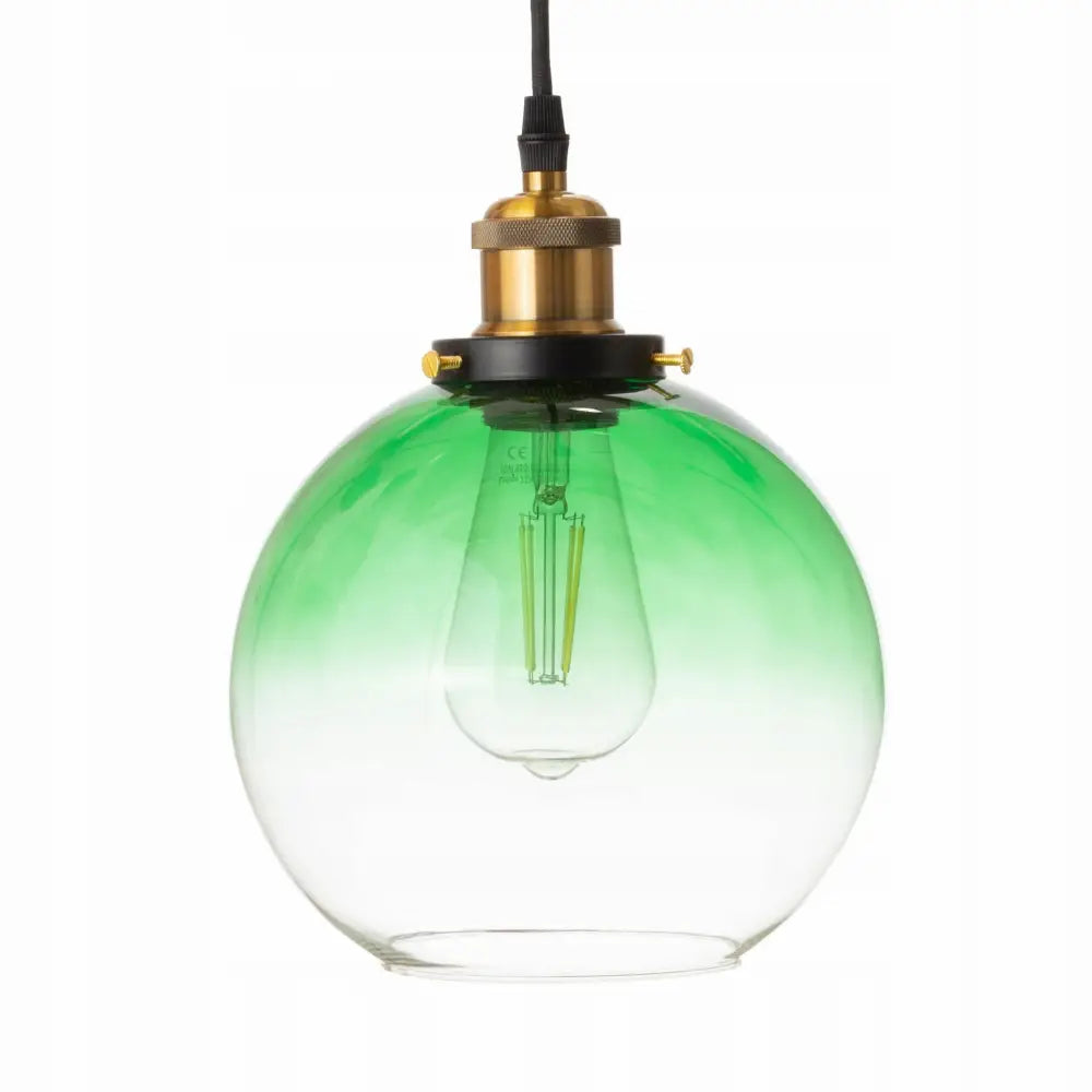 Hengende Glasslampe Ombre Grønn Kule (wsp009 Amber)