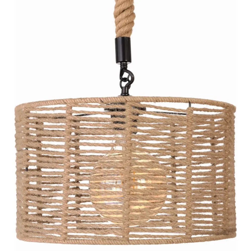 Hengende Jutelampe Sylinder Boho 30cm (dd04-2)