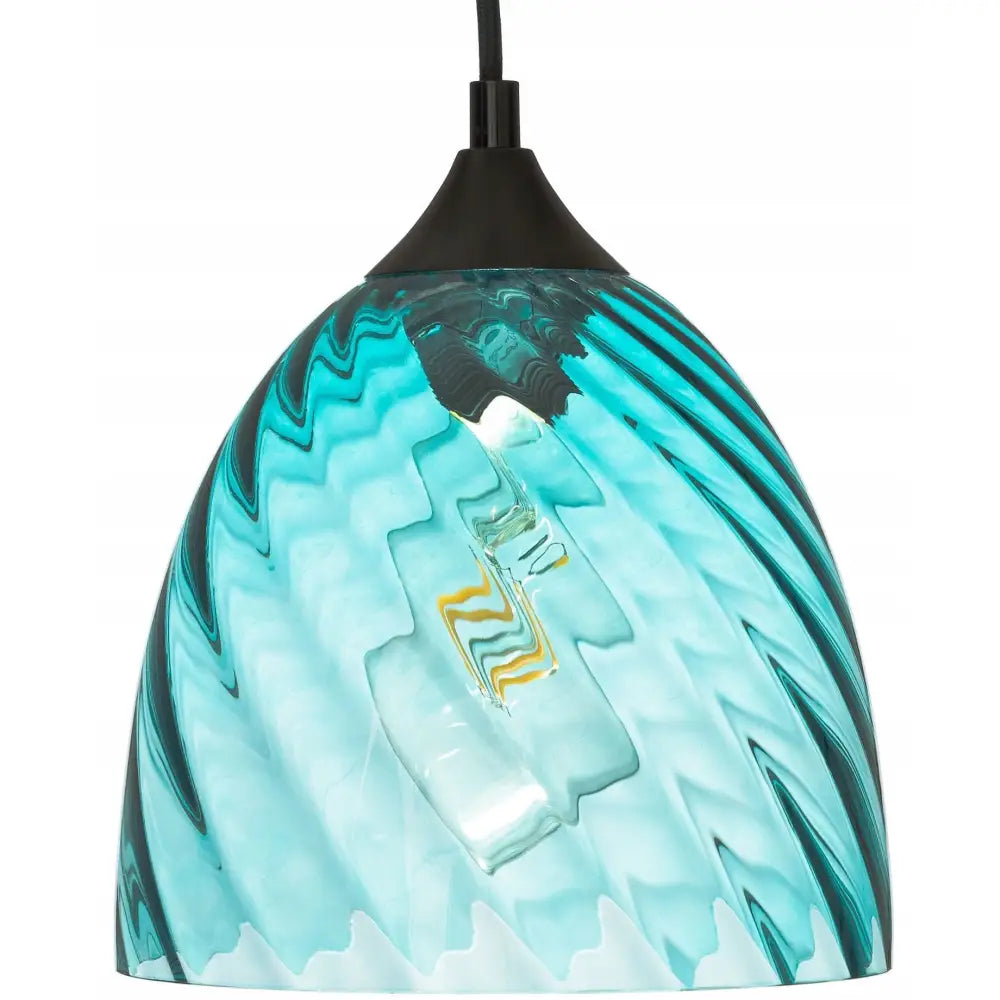 Hengende Lampe i Glass Blå Kuppel Vela (ep017-9d)