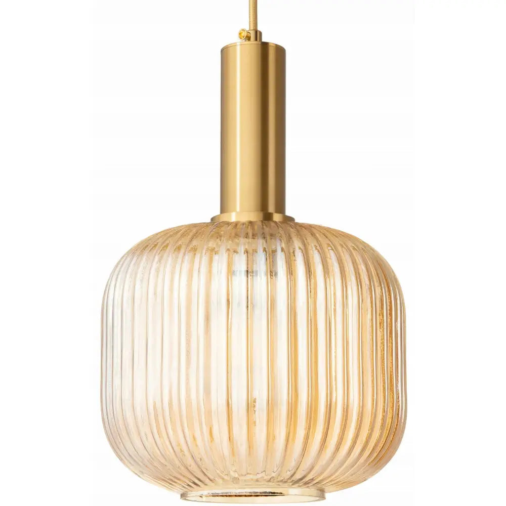 Hengende Lampe i Glass Moderne Gullfarget Rav (ms103 Rav)