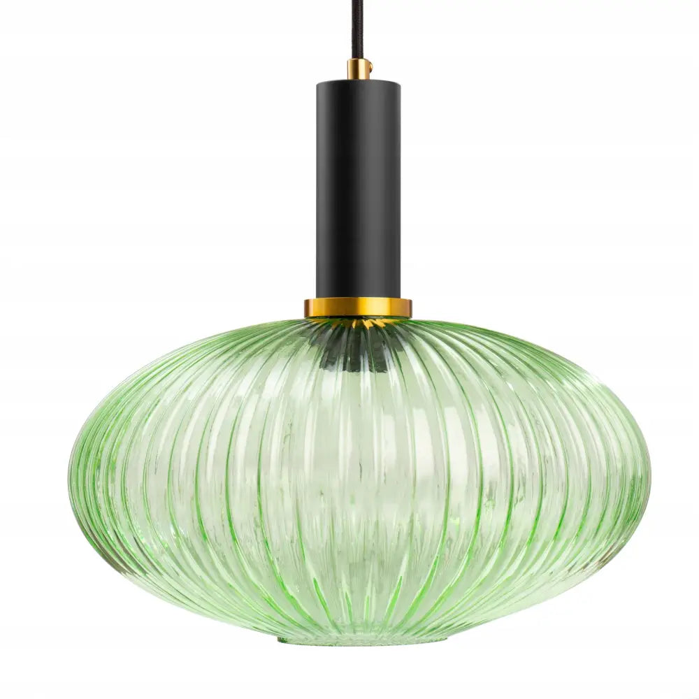 Hengende Lampe Modern Grønn Glass Retro Stor (ep015-4 C-ga)