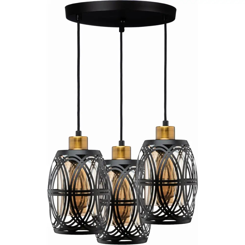 Hengende Lampe Svart Glassert Taklampe Wsp010a3