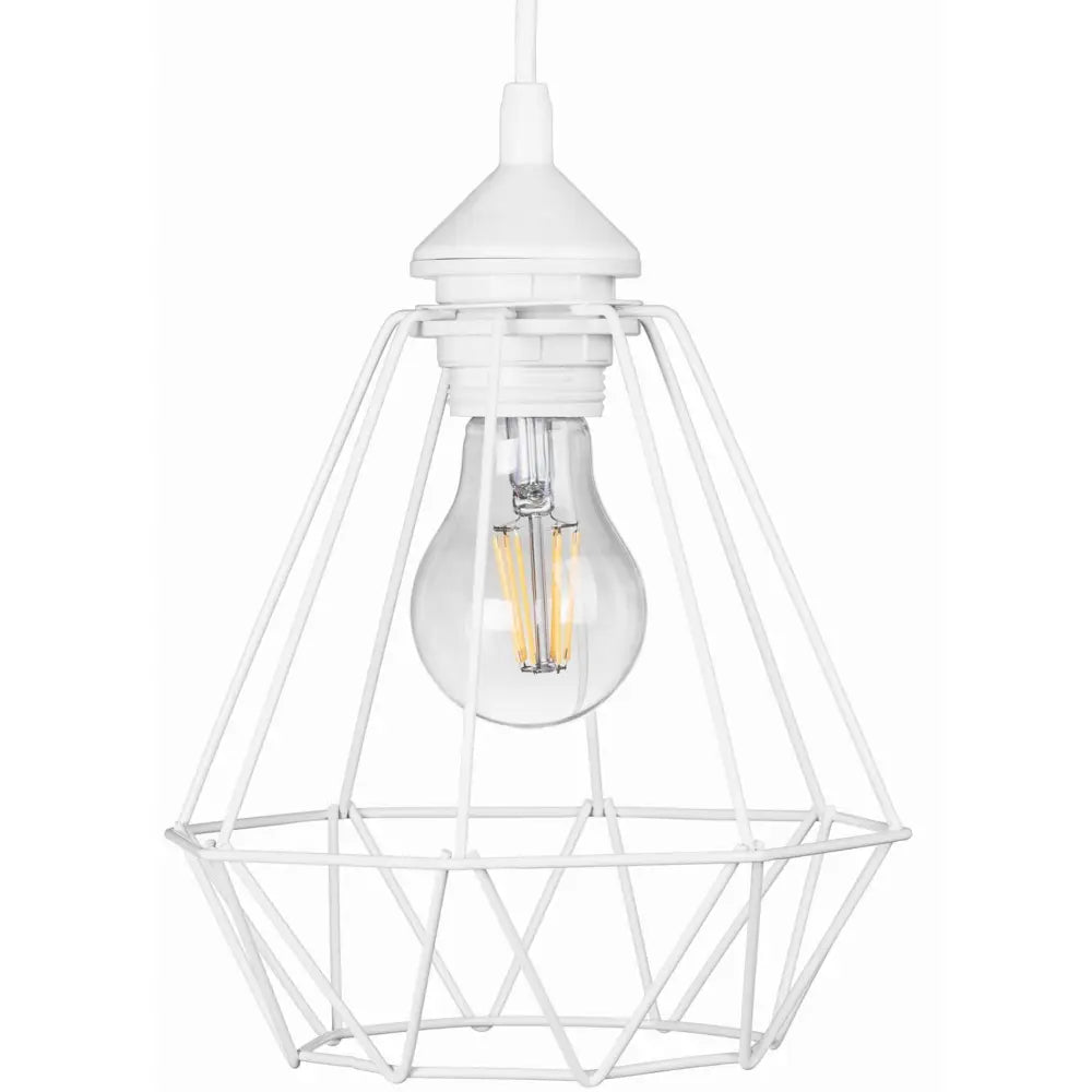 Hengende Taklampe Diamant Basket Metallnett b (lw Diamant Hvit)