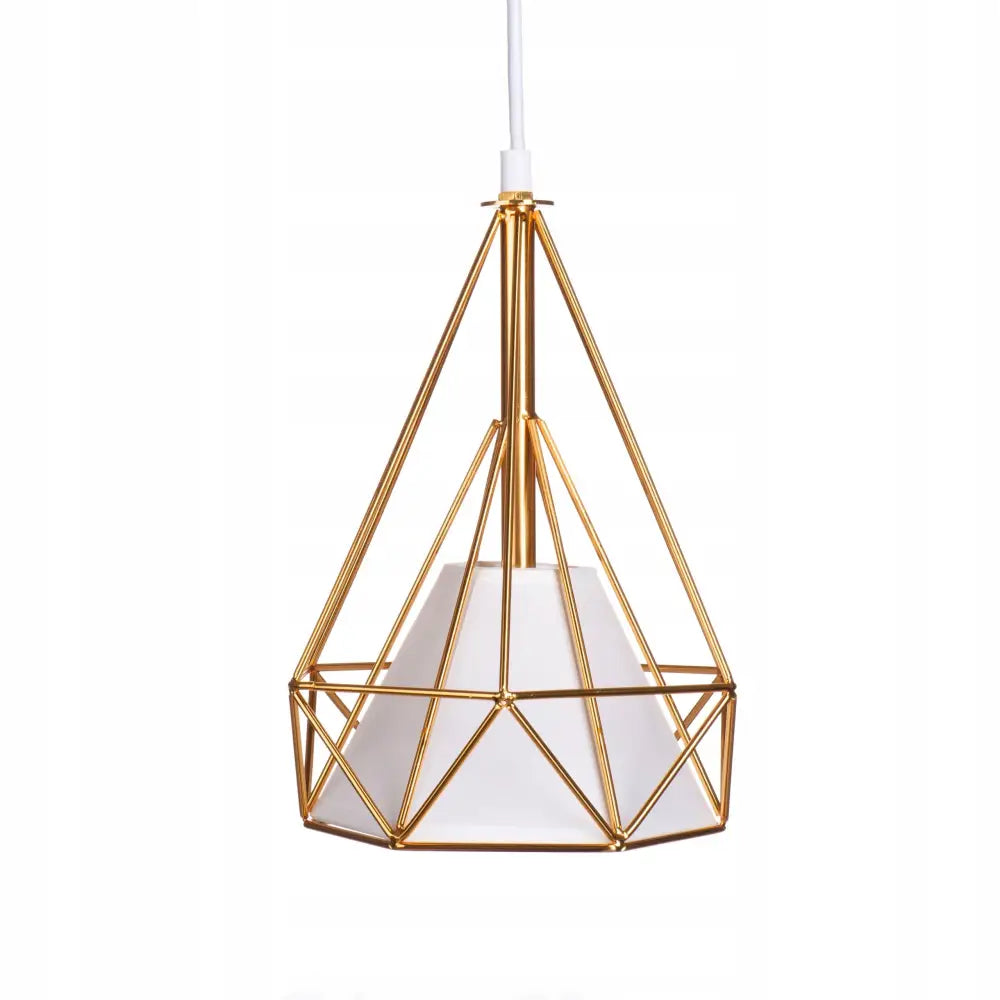 Hengende Taklampe Gull Geo Slim Diamant (ep004)