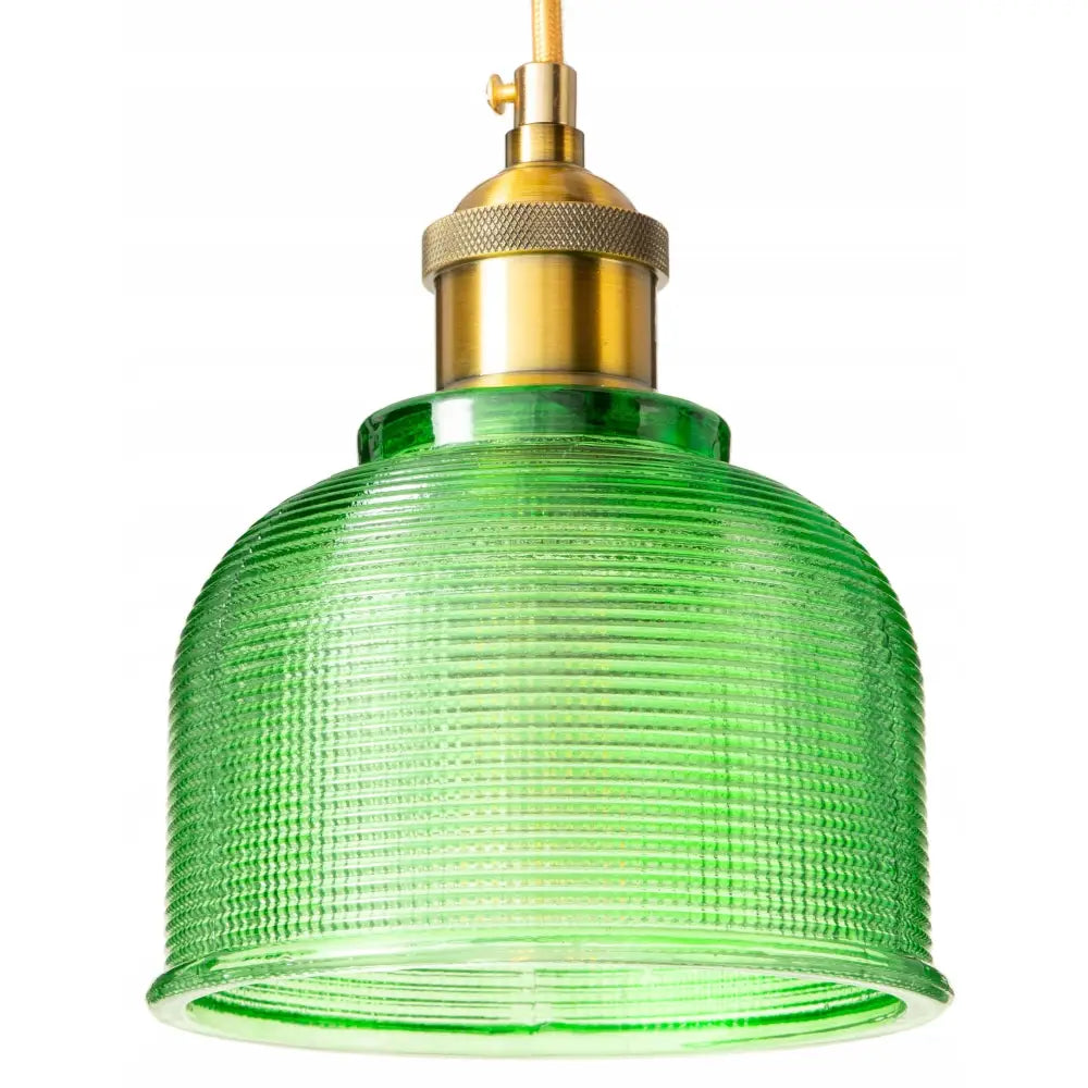 Hengende Taklampe i Glass Bell Grønn (lhs-spider-10-n Grønn)