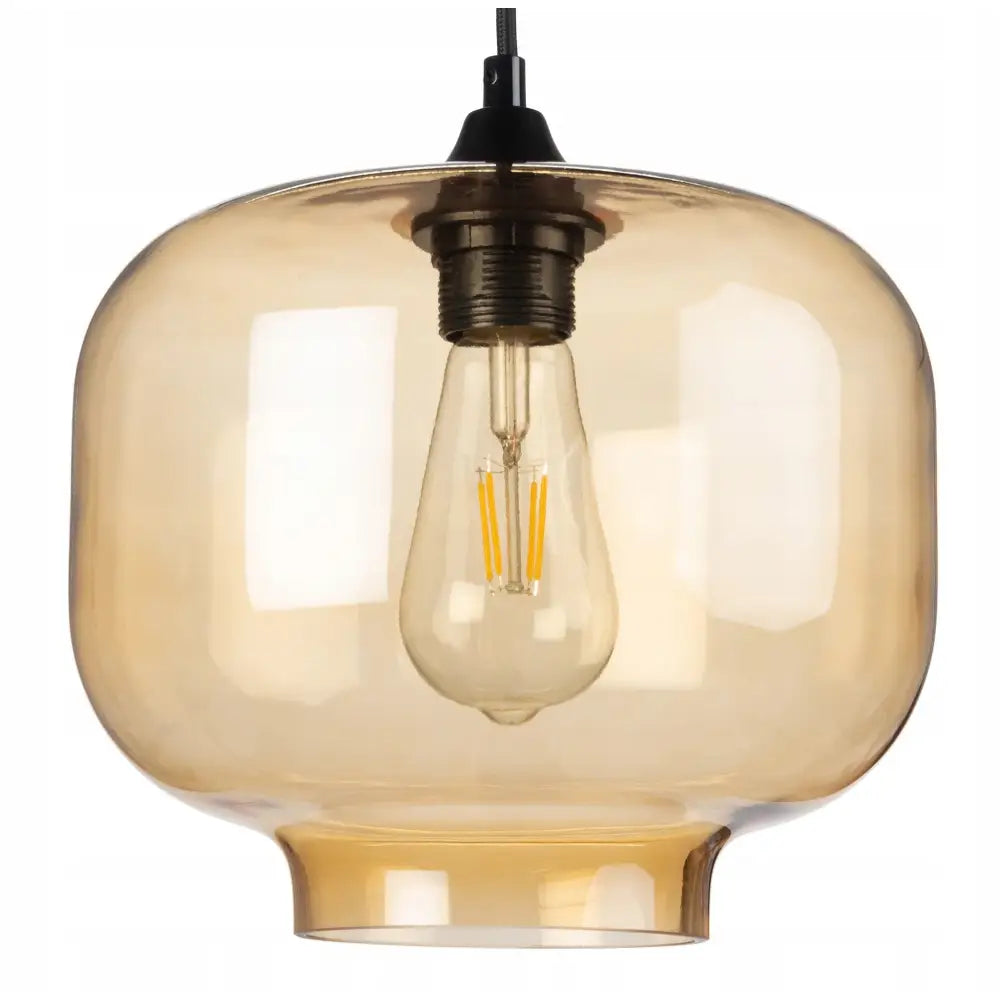 Hengende Taklampe i Glass Ravfarget Cairo 2 (ep017-2b Amber)