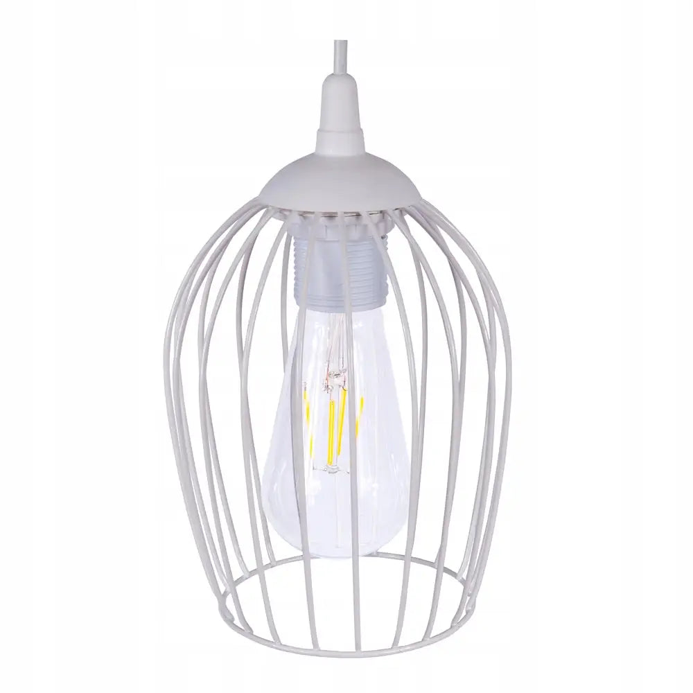 Hengende Taklampe Oval Loft Tråd Hvit (lw Oval Hvit)