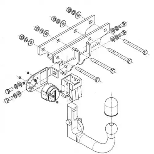 Hengerfeste (3500kg 175kg) - Jeep Wrangler Jk 06-