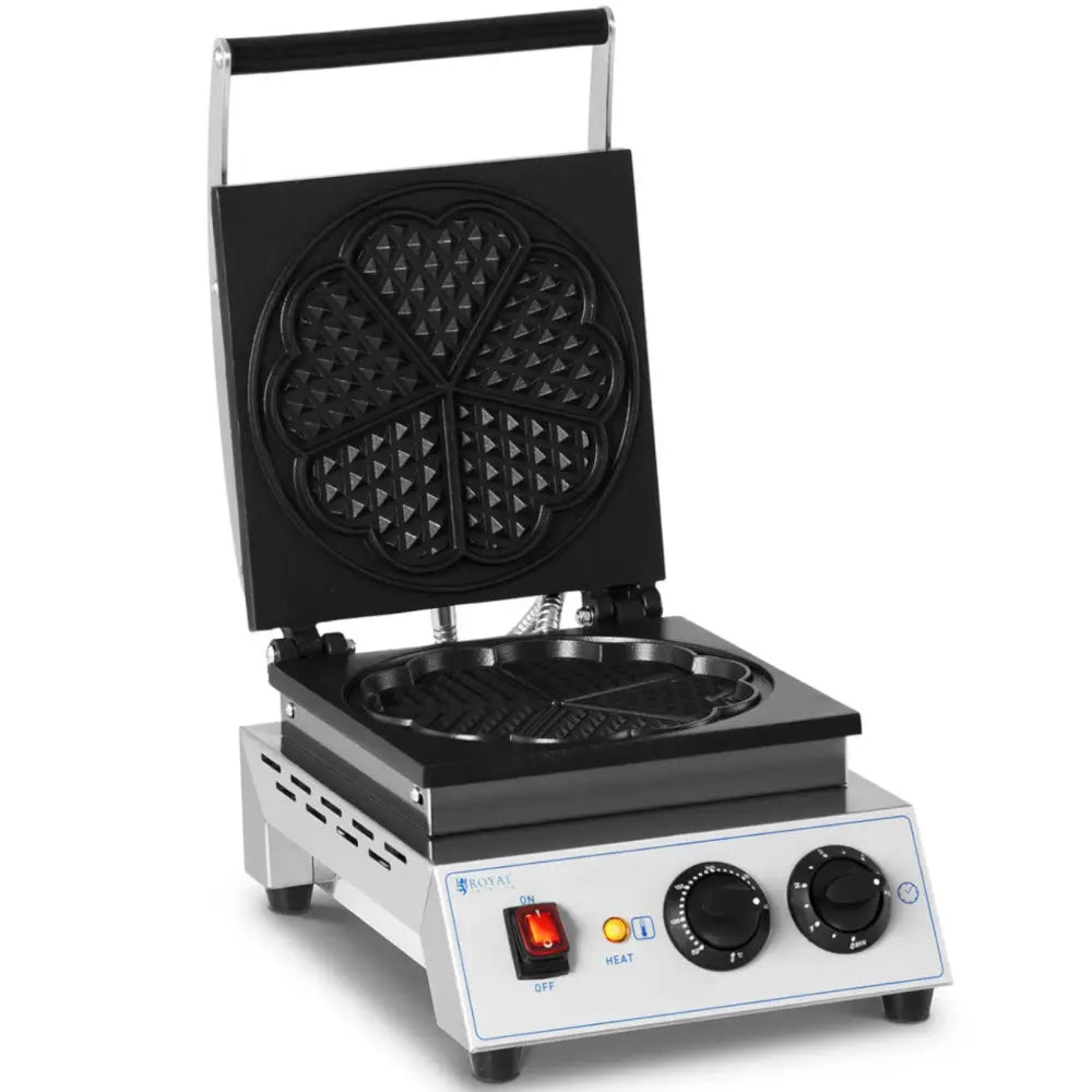 Hjerteformede Belgiske Vafler 23 Cm Teflon 1500 w