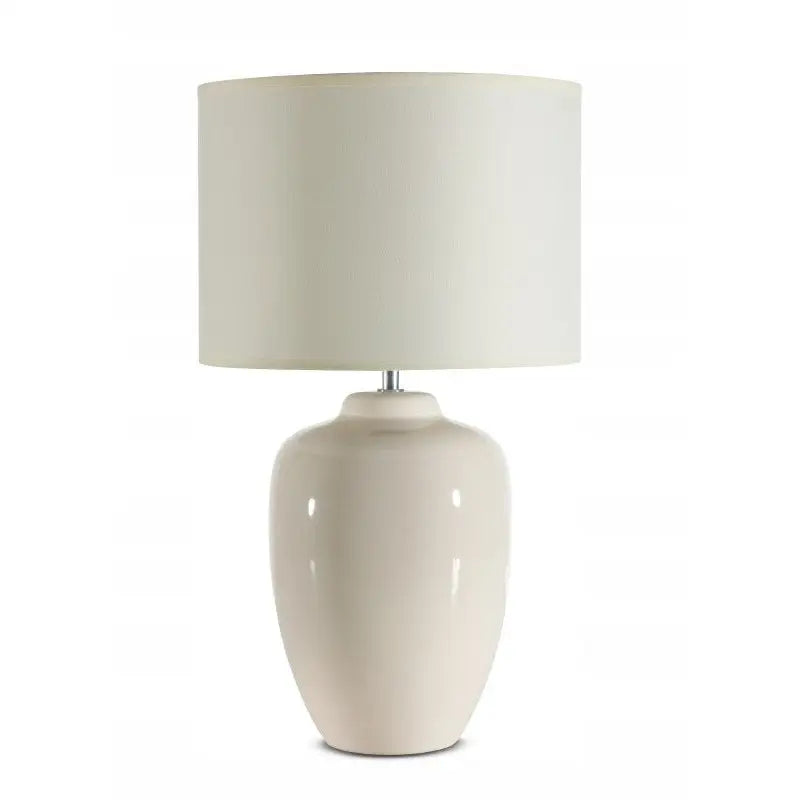 Høy Beige Bordlampe Nattbordslampe Zanna