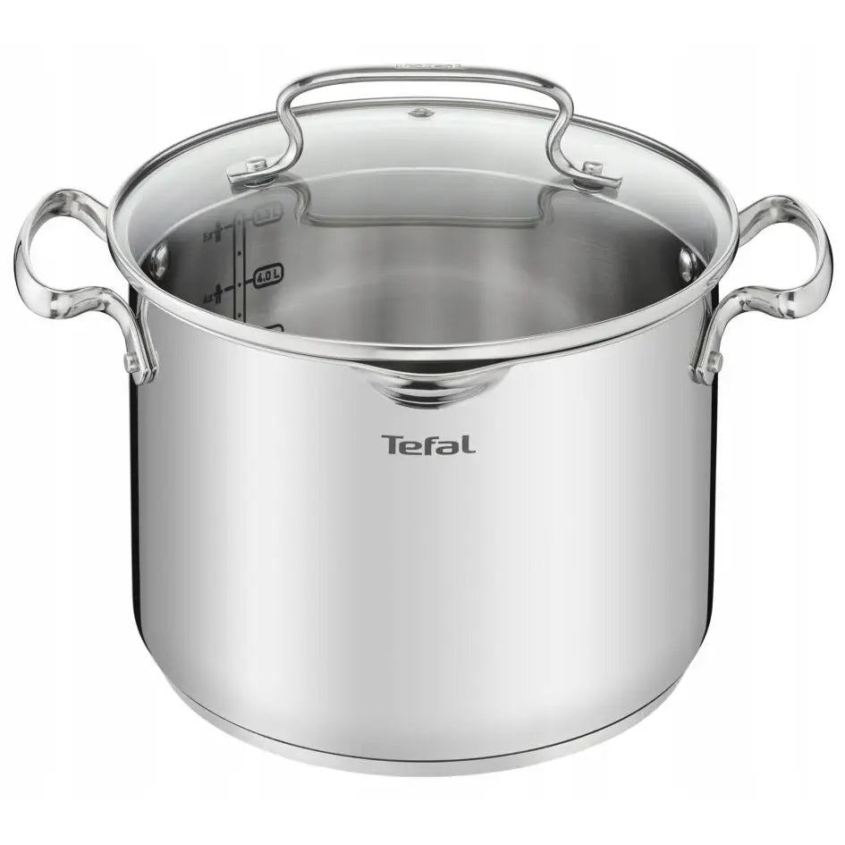 Høy Gryte med Lokk Tefal Duetto 22cm for Induksjon