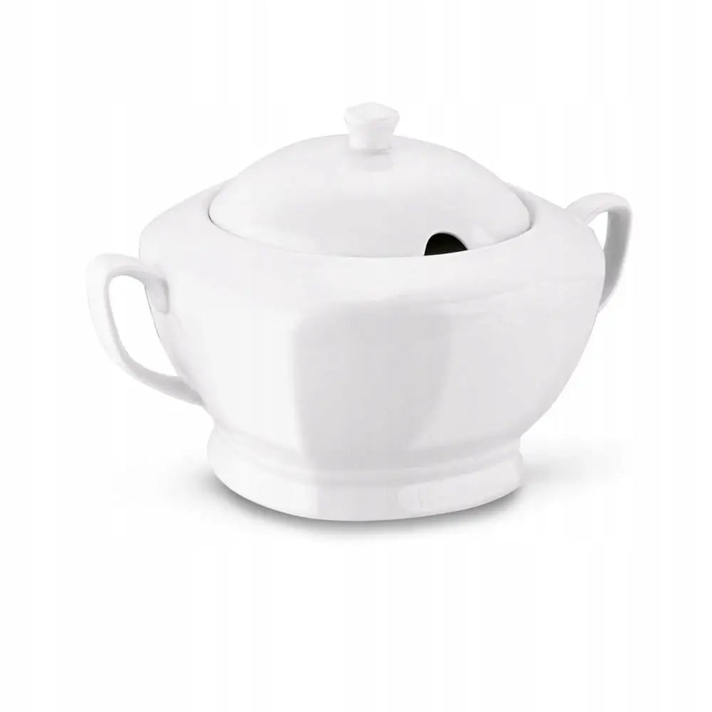 Hvit Porselenssuppevase 2,5 l for Kraftsuppe