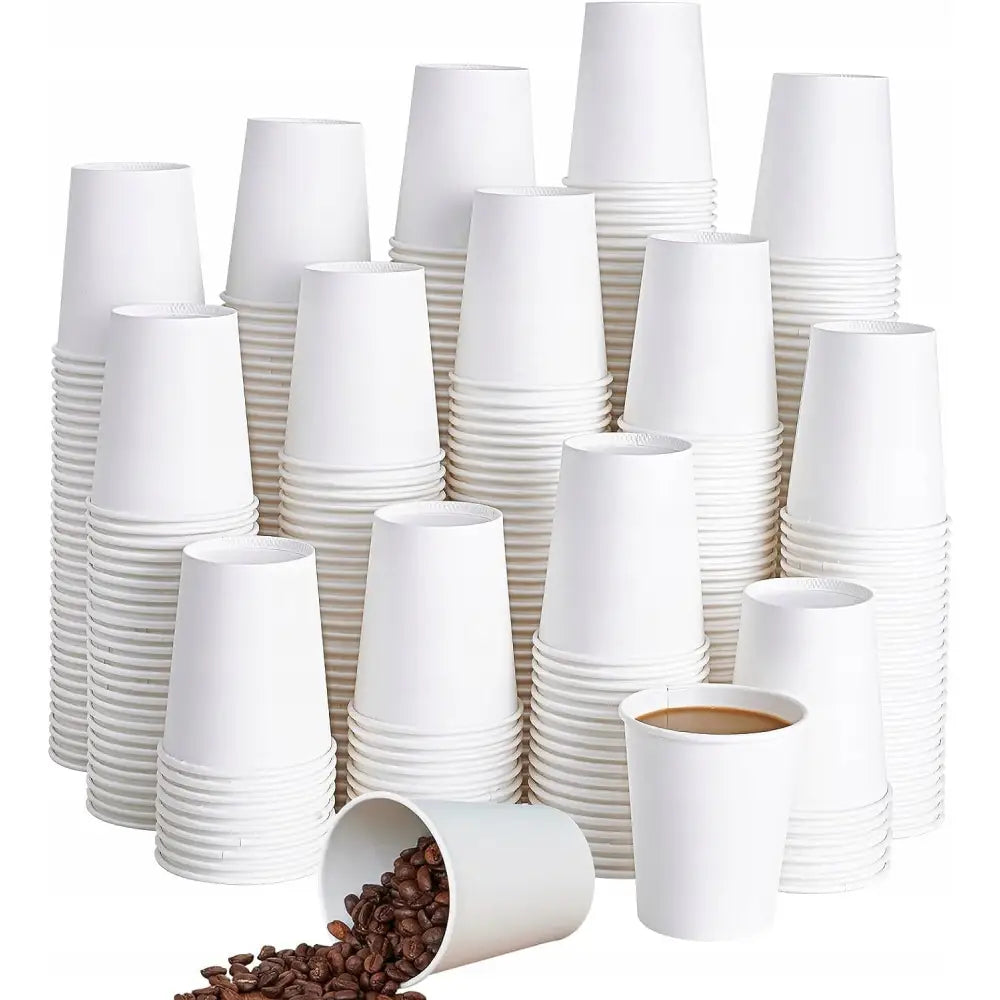 Hvite Papirkopper for Drikkevarer 250 Ml - 1000 Stk