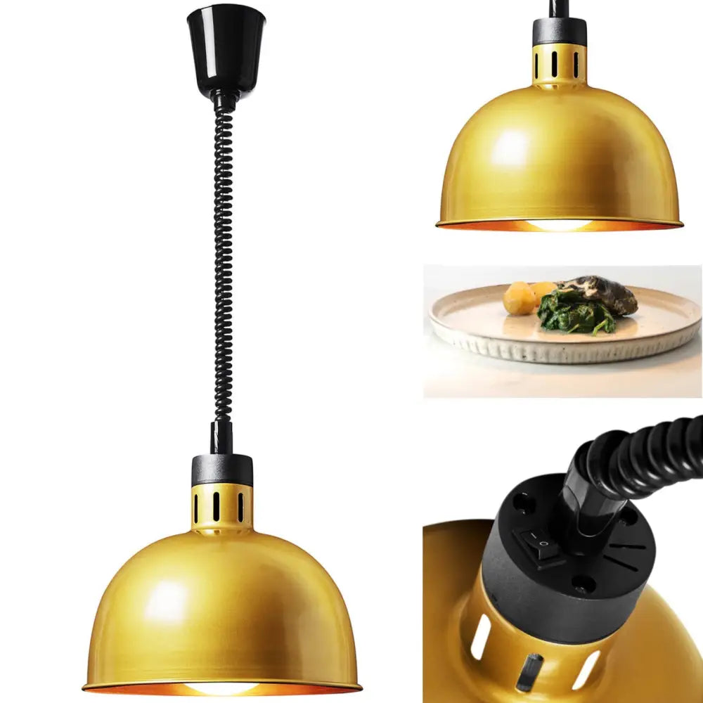 Infrarød Gullpendeloppvarmingslampe ø 29 Cm 250 w
