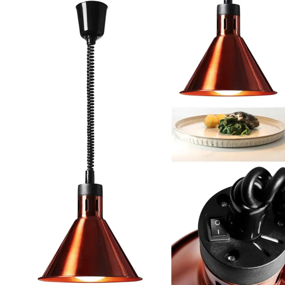 Infrarød Hengende Kobbermatvarmer ø 27 Cm 250 w