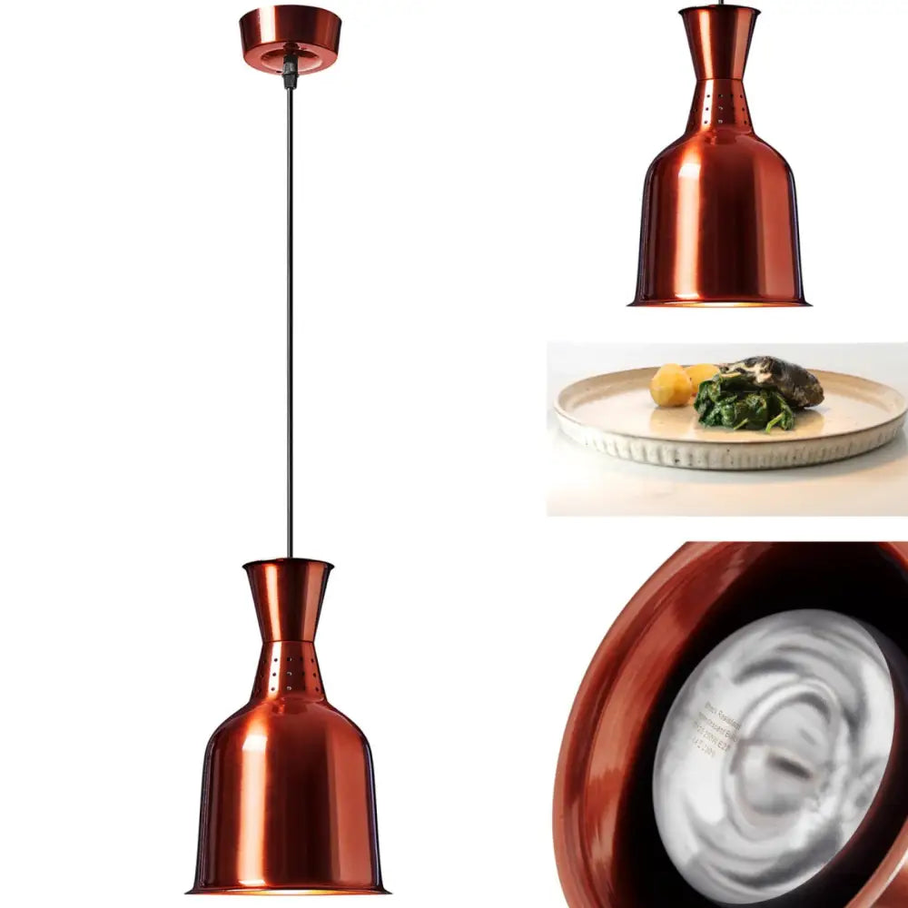 Infrarød Hengende Messing Varmelampe ø19 Cm 250 w