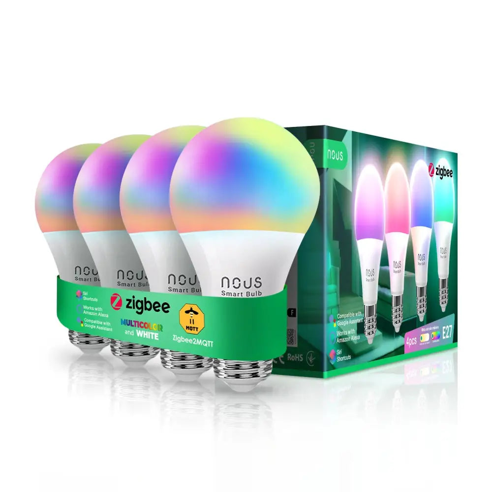 Intelligent Pære E27 Rgb Zigbee Nous P3z 4 Stk