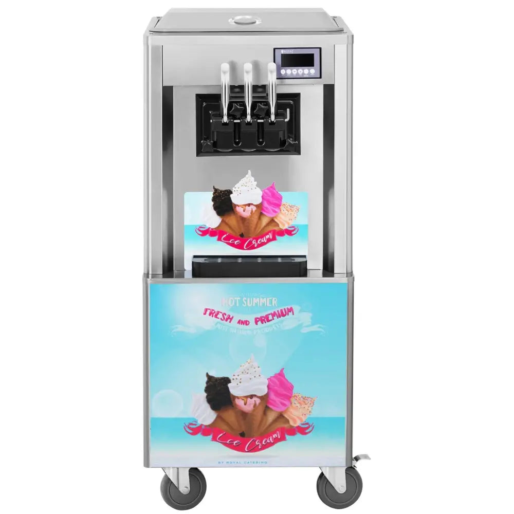 Iskremmaskin med Digitalt Panel 2 Smaker + Mix 230 v 2600 w 33 L/t.