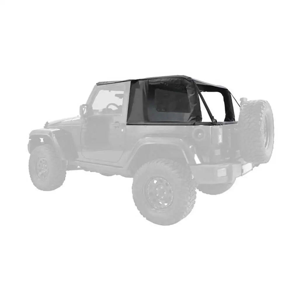 Jeep Wrangler Jk 2d 07-18 Tak Soft Top - Lasting med Suntop Veggen