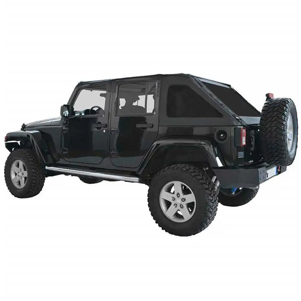 Jeep Wrangler Jk 4 d 07-18 Tak Softtop uten Ramme Fastback-stil med Suntop-vinduer