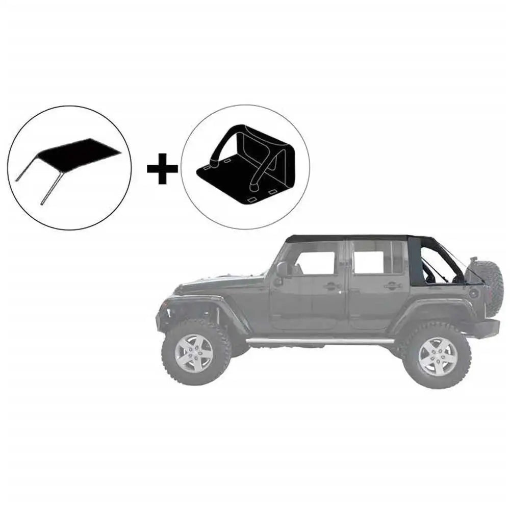 Jeep Wrangler Jk 4 d 07-18 Tak Topp Softop Cargo Style i Suntop - ingen Ramme