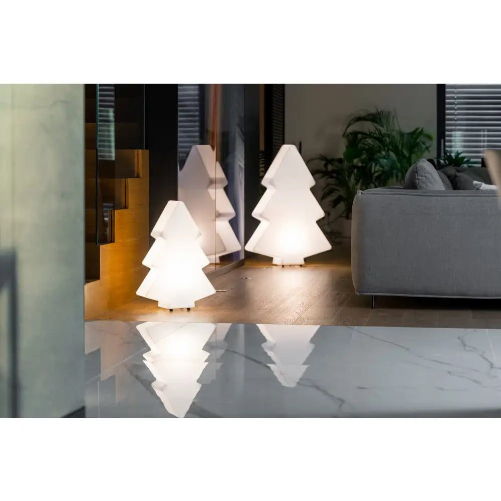 Juletre med Led-belysning m Varmt Lys (hvit Innendørskabel med Bryter)