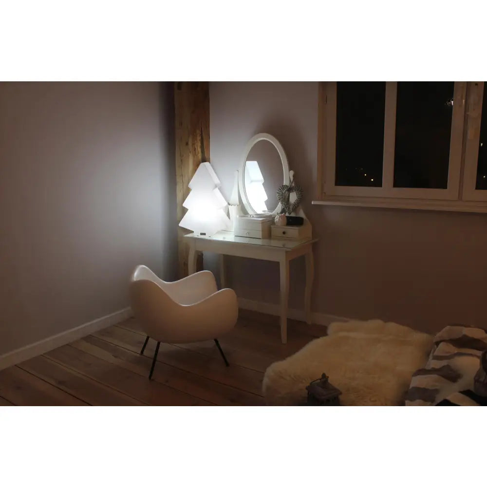 Juletre med Led-belysning s Rgb-pære (hvit Innendørskabel)