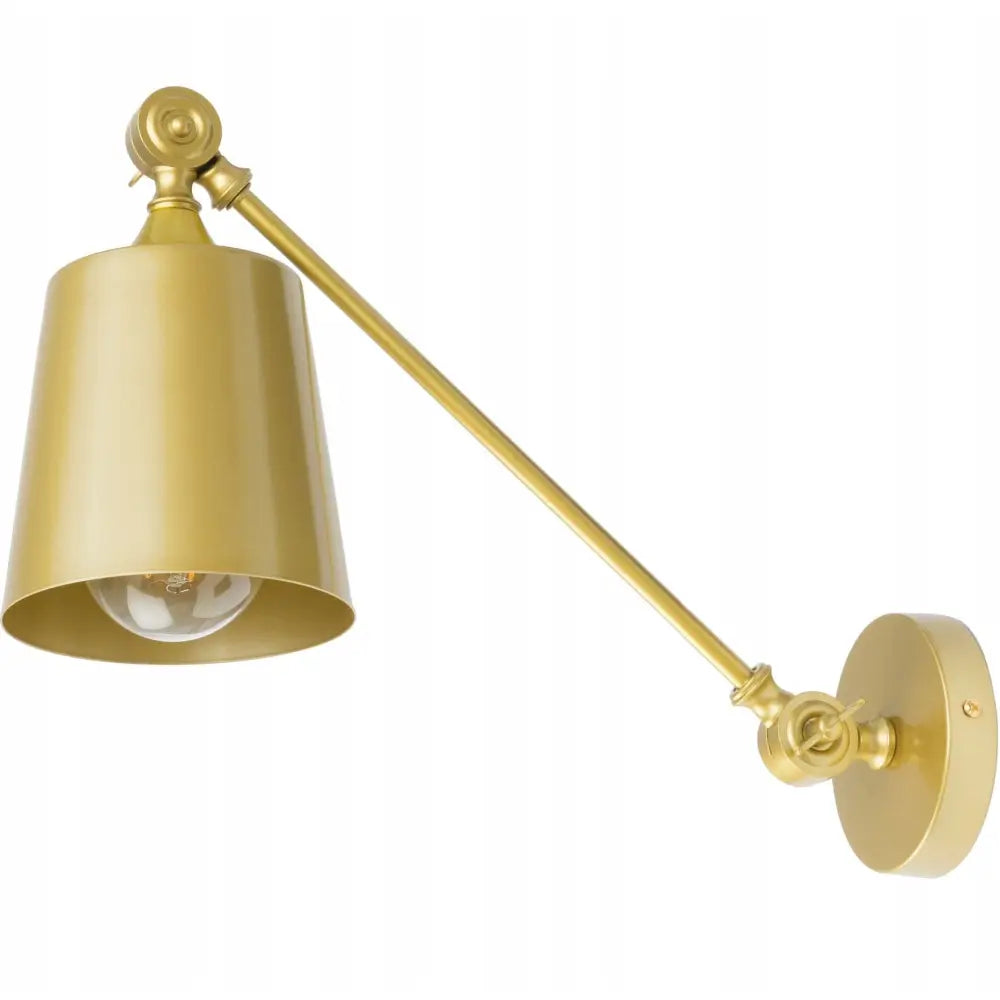 Justerbar Vegglampe i Gyllent Metall Loftsstil