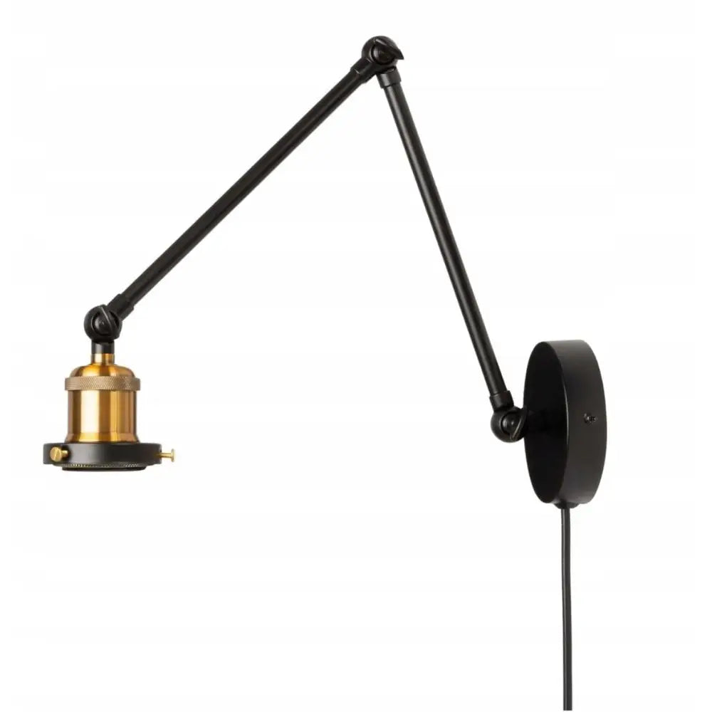 Justerbar Vegglampe med Kabel - Stativ i Ny Messing