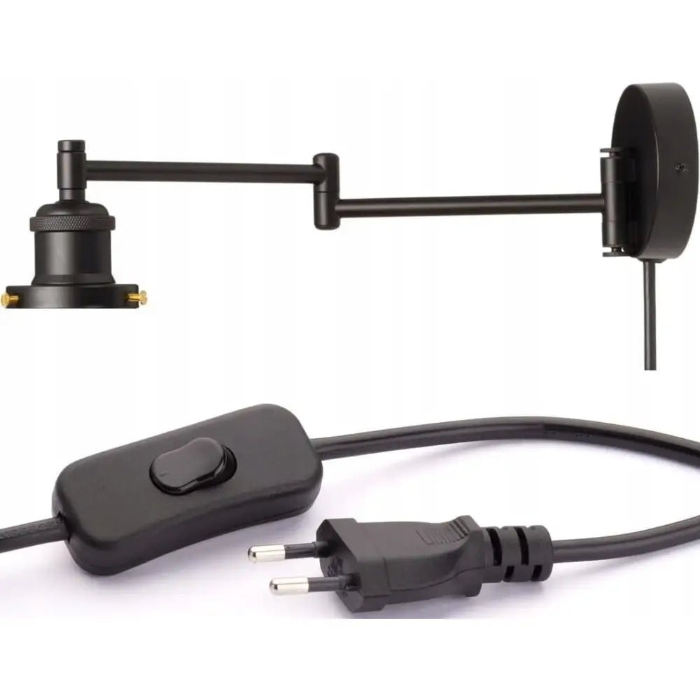 Justerbar Vegglampe med Uttrekkbar Ledning