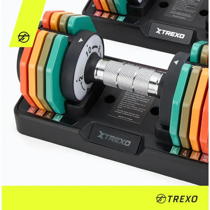 Justerbare Manualer Sett 2 x 10 Kg Trexo
