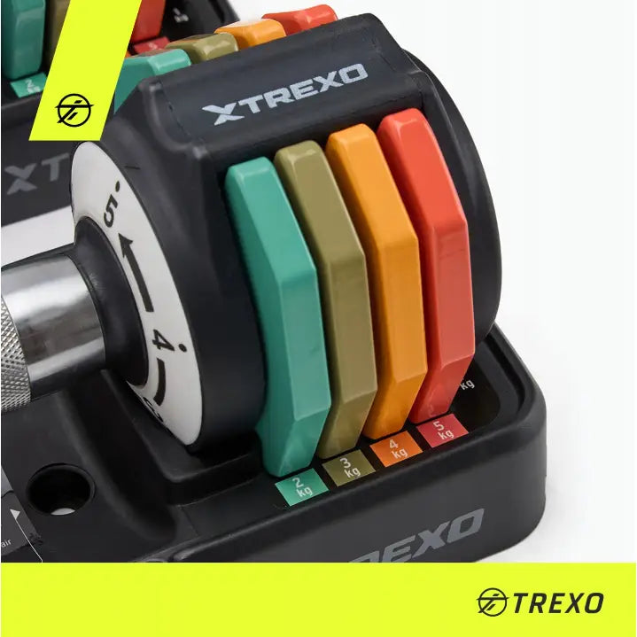 Justerbare Manualer Sett 2 x 5 Kg Trexo