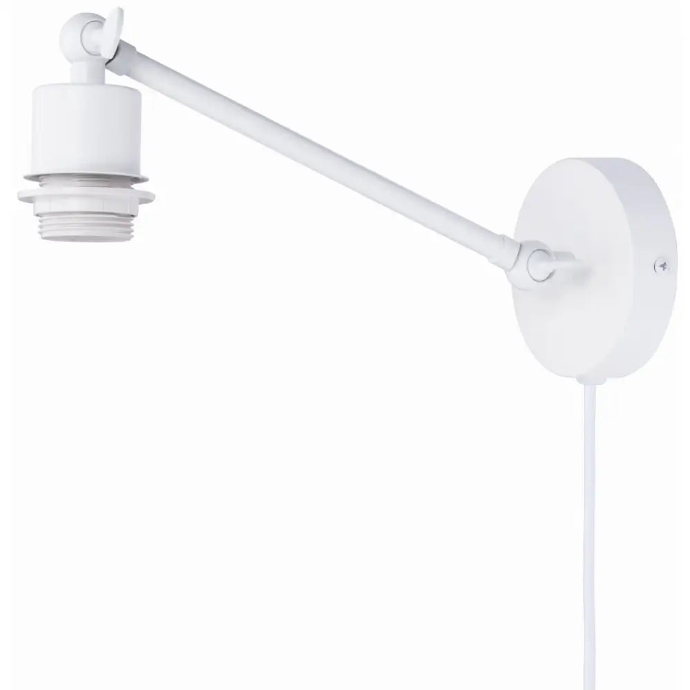 Justervbar Vegglampe i Metall Hvit E27 med Kabel