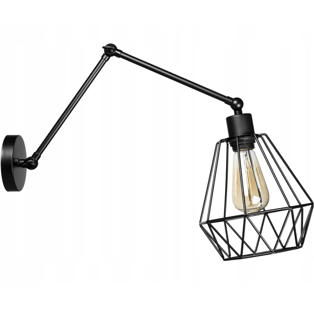 Justervbar Vegglampe med Diamantformet Skjerm