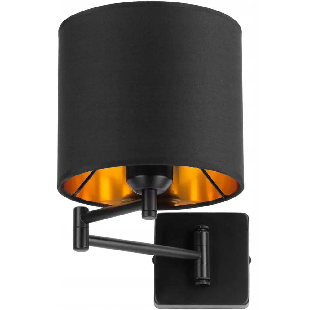 Justervbar Vegglampe med Svart Skjerm for Hotell
