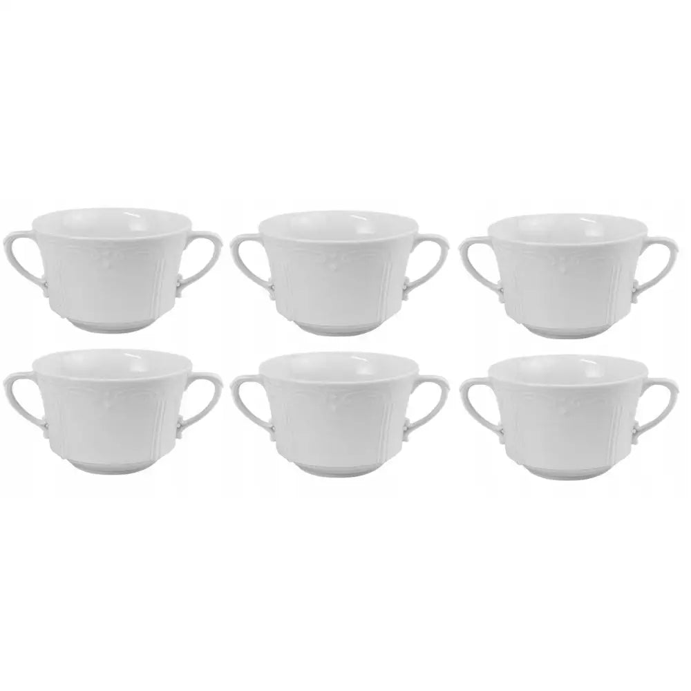 Kamelia 1000 Hvit 6 x Suppeskål 400 Ml