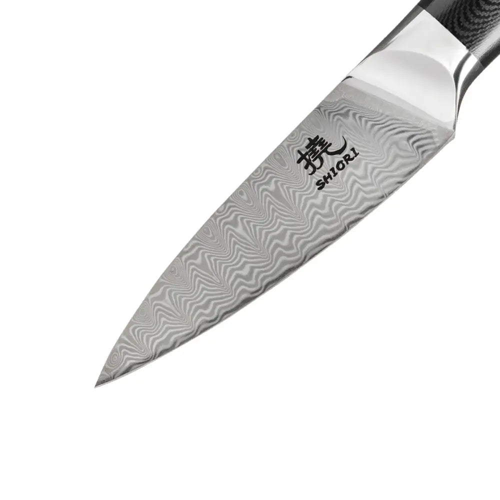 Kjøkkenkniv Shiori 撓 Yasashi-sa Shōto Damascusstål