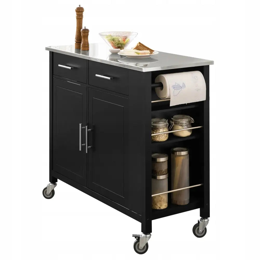 Kjøkkenøy Skjenk Hylle Spice Rack på Hjul Fkw108-sch