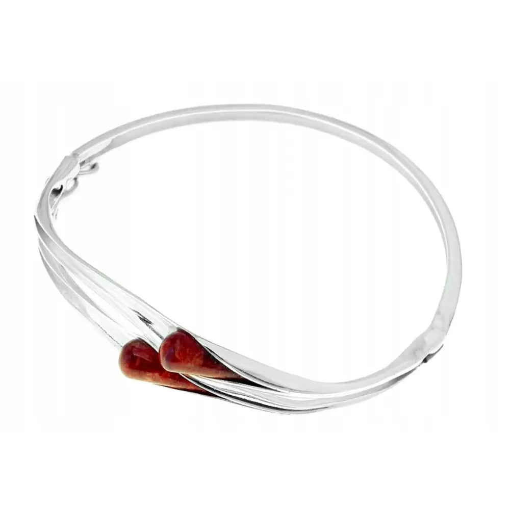 Armbånd Dame med Korall og Sølvcharms
